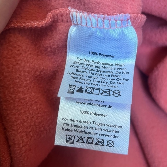 Eddie Bauer Women's Coral 1/4 Zipper Pullover Fleece Size Large - Picture 4 of 7